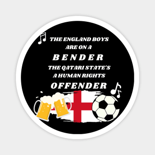 England Boys are on a Bender Fan World Cup Shirt Magnet